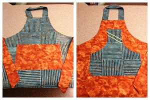 This is the first apron that I ever made. I just copied the pattern from an apron that was given to me. 