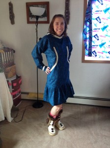 Miss WEIO sporting her sporty blue