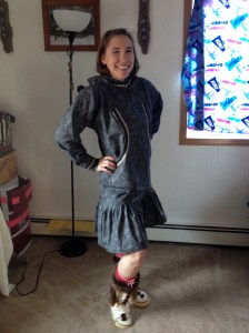 Miss WEIO sporting her gray qaspeq