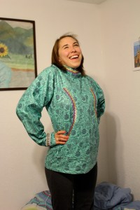 Miss WEIO posing after I rudely woke her up and made her put on her qaspeqs